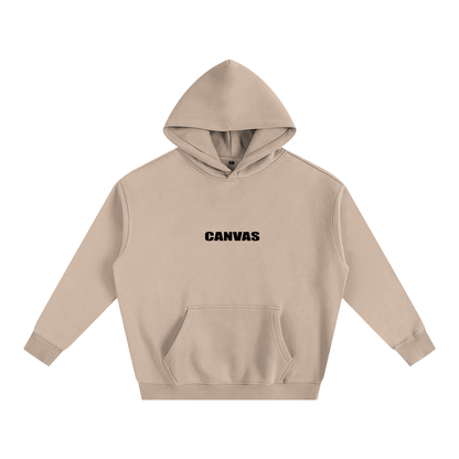 CANVAS Beige Black Text Hoodie