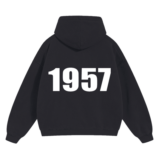 CANVAS 1957 Black Hoodie Straight fit