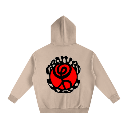 CANVAS Beige Black Text Hoodie