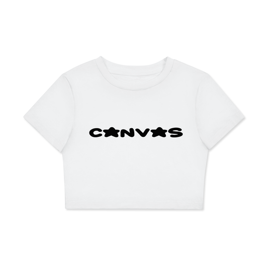 CANVAS DOJO Y2K White Crop Top
