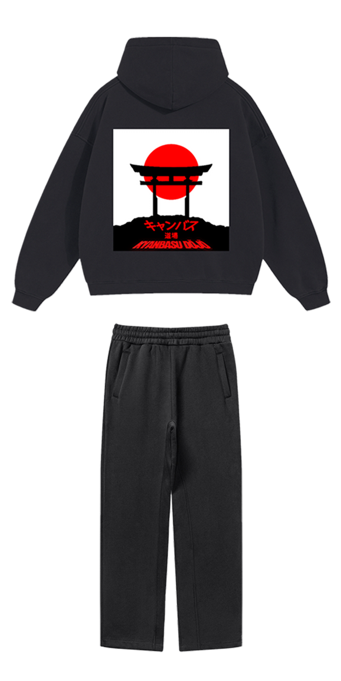 CANVAS Black Torii Gate Sweatsuit Combo