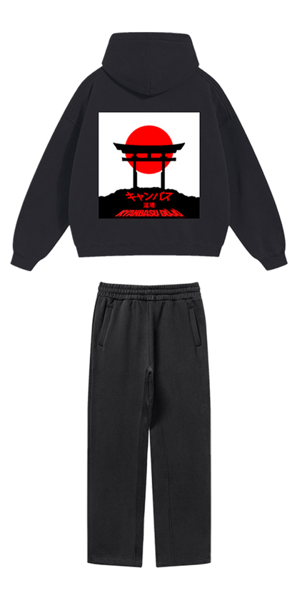 CANVAS Black Torii Gate Sweatsuit Combo
