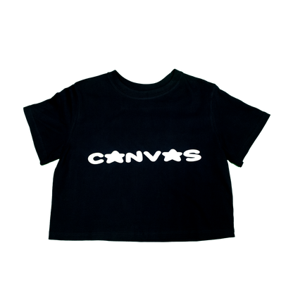 CANVAS DOJO Y2K Black Crop Top