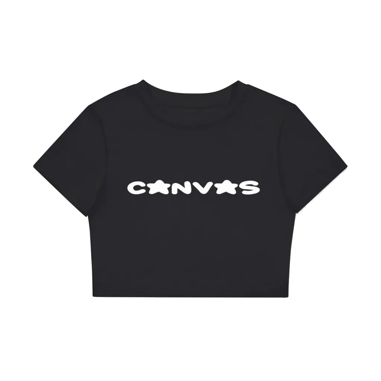 CANVAS DOJO Y2K Black Crop Top