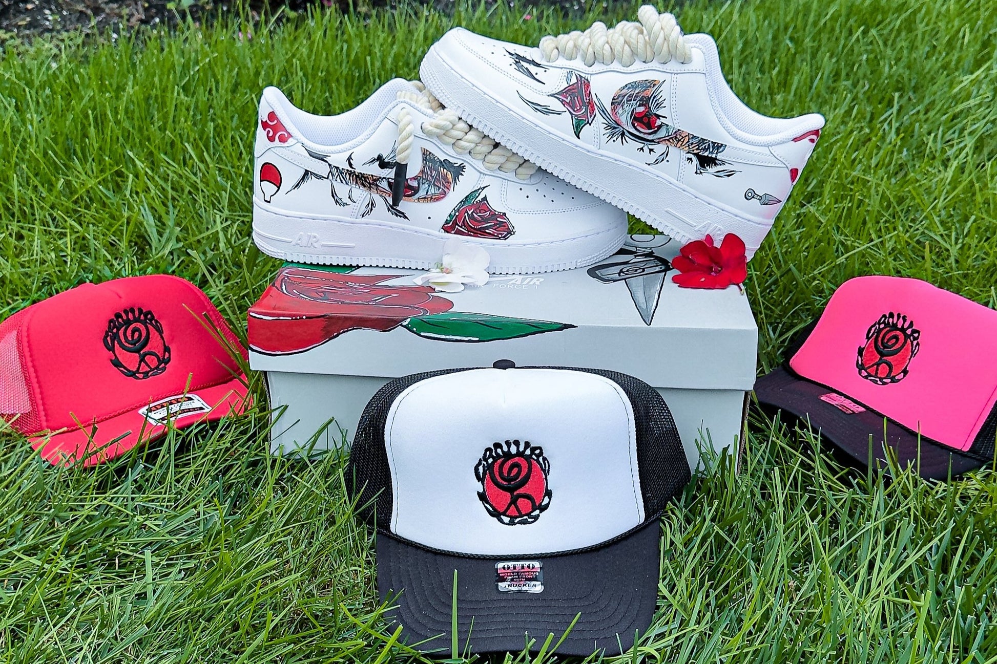 Custom Nike Air Force 1s- Itachi Akatsuki 