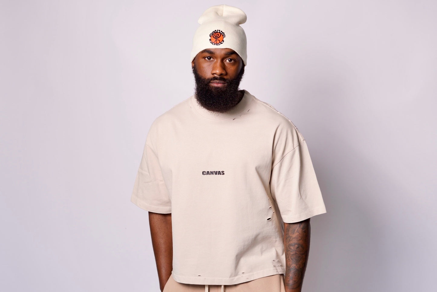 CANVAS Designer T-Shirt (BEIGE)