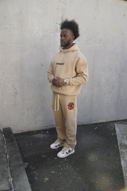 CANVAS Original Beige Sweatpants (White Strings)