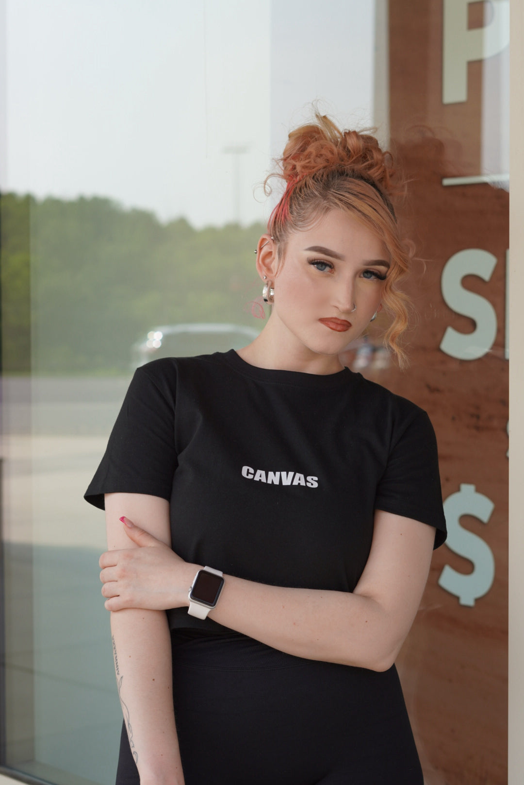 CANVAS DOJO Black Crop Top