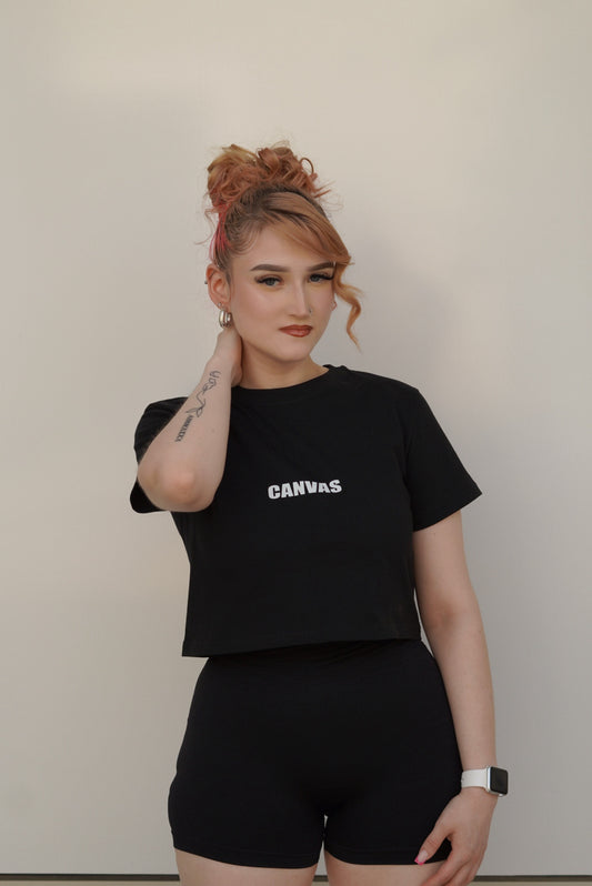 CANVAS DOJO Black Crop Top